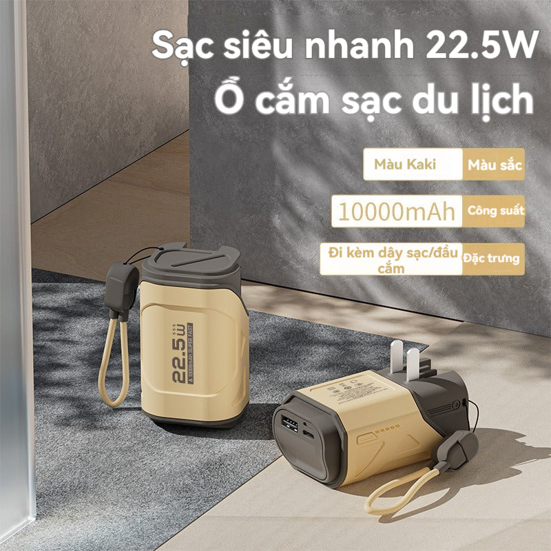 Sạc dự phòng có dây tích hợp sạc nhanh 22,5W